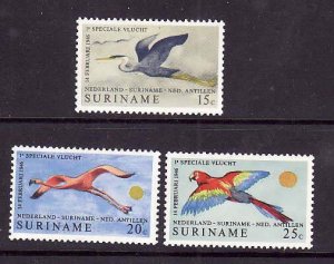 Surinam-Sc#382-4- id12-unused NH set-Birds-1971-