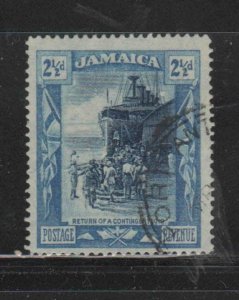 JAMAICA #107  1932  2 1/2p  PRIESTMANS RIVER      F-VF  USED