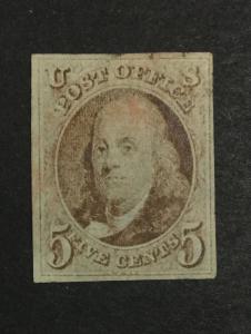 US #1 IMPERF USED $450 LOT #8295