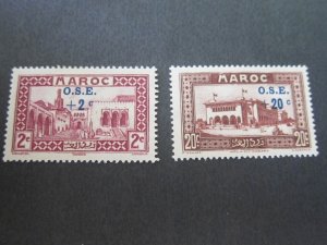 French Morocco 1938 Sc B13,B15 MH