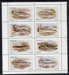 Nagaland 1973 Fish (Trout, Salmon, Sturgeon, Eels, etc) p...