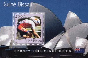 Guinea-Bissau 2001 CYCLING WINNERS SYDNEY 2000 OLYMPICS Souvenir Sheet MNH