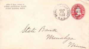 United States U.S. R.P.O.'s Bemidji & Sauk Cent. 1909 878.1-A-1  Postal Stati...