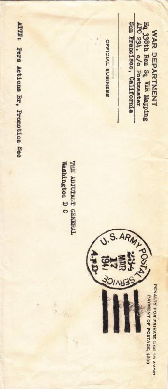 1947, APO 234, 338th Recon Sqn., Guam, #10 (M2327)