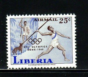 LIBERIA #C126  1960  OLYMPIC GAMES     MINT  VF NH  O.G