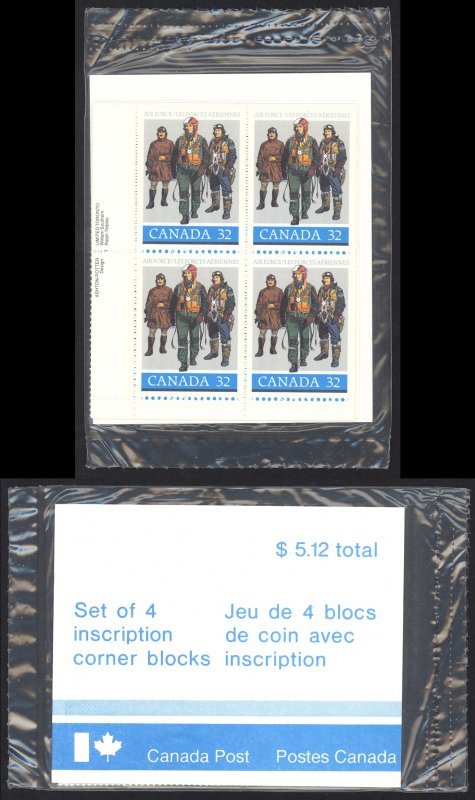 Canada Sc# 1043 MNH PB Set/4 (SEALED) 1984 32c Royal Canadian Air Force