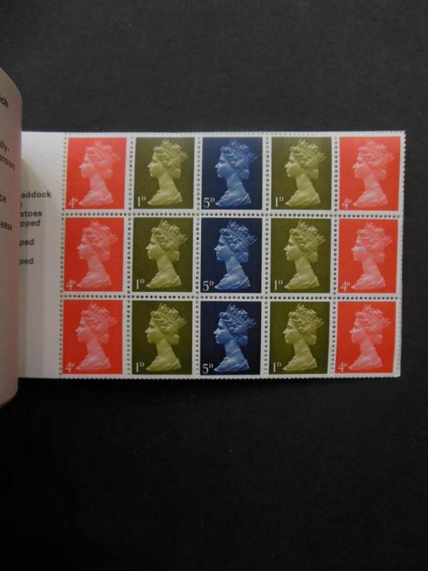 GREAT BRITAIN : 1969. Stanley Gibbons #ZP1 Fresh & VF MNH Stapled Cooks Booklet.