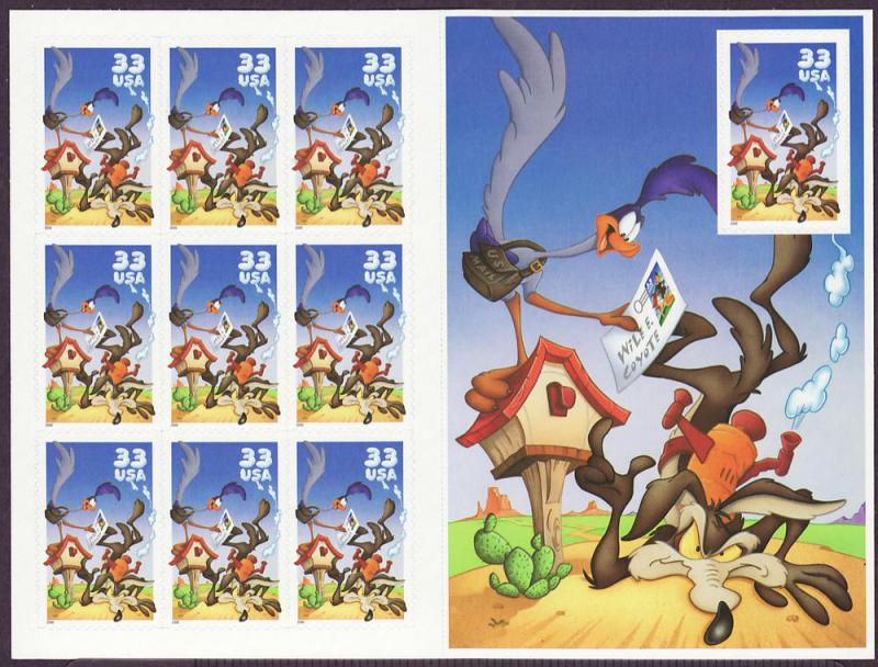 3391 Road Runner & Coyote self-adhesive souvenir sheet