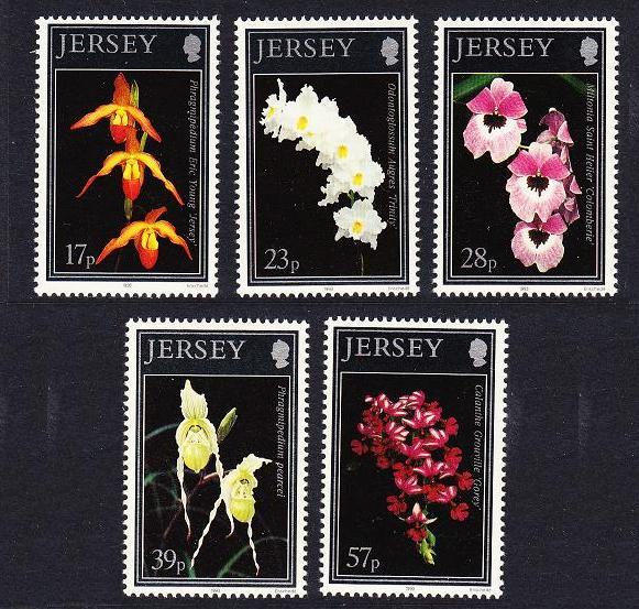 Jersey Orchids 5v 3rd series SG#613-617