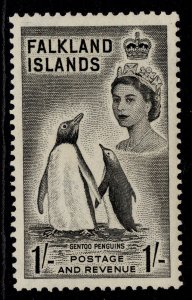 FALKLAND ISLANDS QEII SG192, 1s black, M MINT. Cat £16.