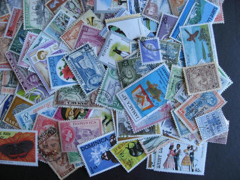 Hoard breakup mixture 250 BRITISH WEST INDIES Duplicates & mixed condition