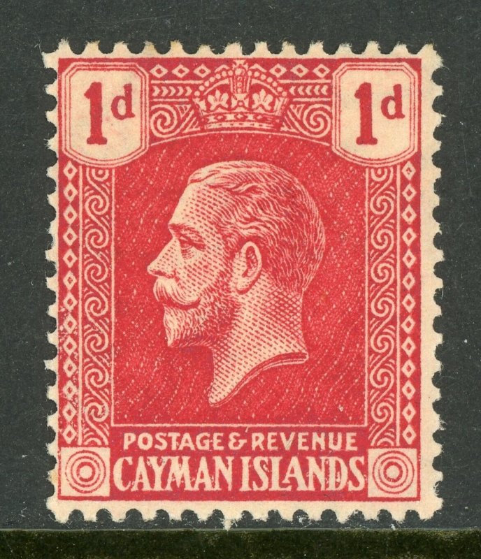 Cayman 1922 British Colony KGV 1p Rose Scott #52 Mint G928