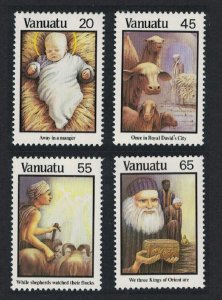 Vanuatu Christmas Carols 4v 1987 MNH SC#461-464 SG#483-486