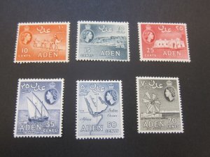 Aden 1953 Sc 49a-51a,52b,53-4a MNH