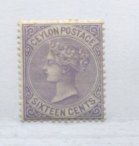 Ceylon QV 1872 16 cents mint o.g. hinged