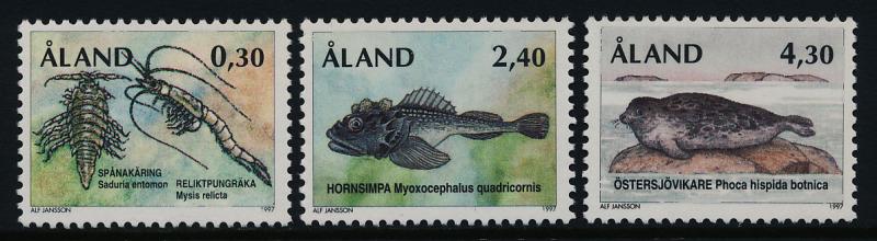 Aland 84,98,104 MNH Marine Life, Seal, Fish