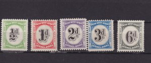 SOUTH WEST AFRICA  J86-J90 lightly hinged MINT