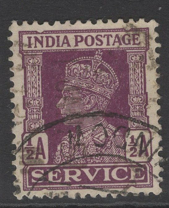 INDIA SGO142 1942 ½a PURPLE USED 