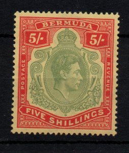 Bermuda KGVI 5/- Perf 14 SG118d mint LHM Cat Val £100 WS45778