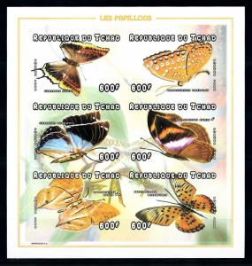 [77259] Tchad Chad 1998 Insects Butterflies Imperf. Miniature Sheet MNH