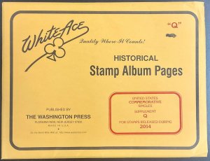 White Ace Historical Stamp Album Pages US Comm Singles Supplement Q 2014 NEW