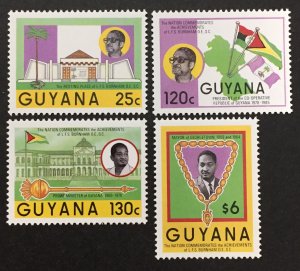 Guyana 1986 #1505-8, L.F.S. Burnham, MNH.