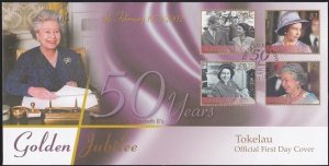 TOKELAU 2002 Golden Jubilee set on FDC.....................................D5788