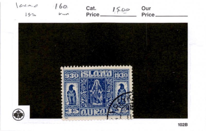 Iceland, Postage Stamp, #160 Used, 1930 (AB)