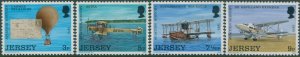 Jersey 1973 SG89-92 Aviation History set MNH