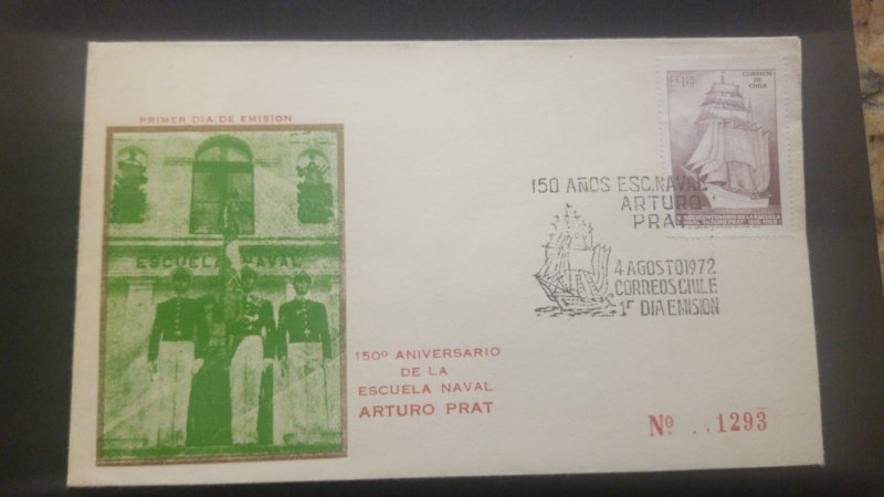 V. eb U) 1972, CHILE, 150th ANNIVERSARY OF THE ARTURO PRAD NAVAL