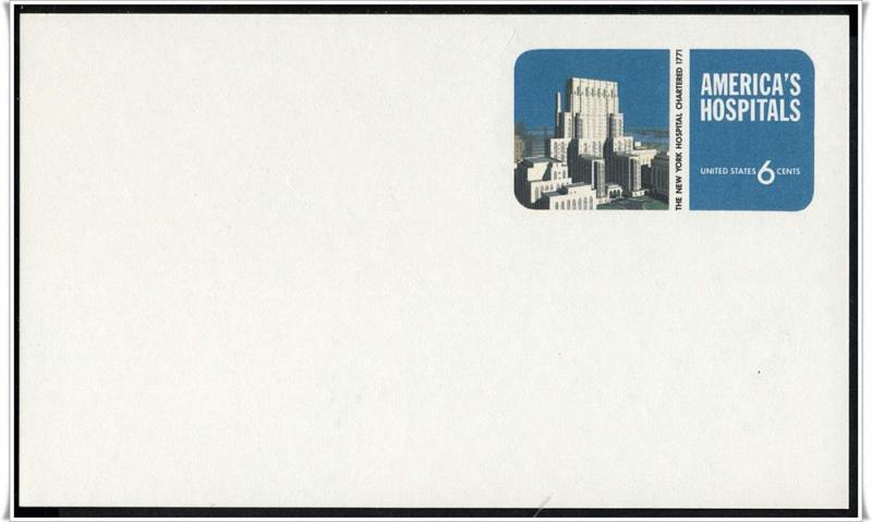 SC#UX60 6¢ America's Hospitals Postal Card (Unused)