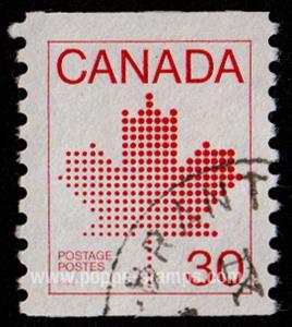 Canada, Sc , SG 1036 Study, Hinged - 1982 30c.  - Emblems