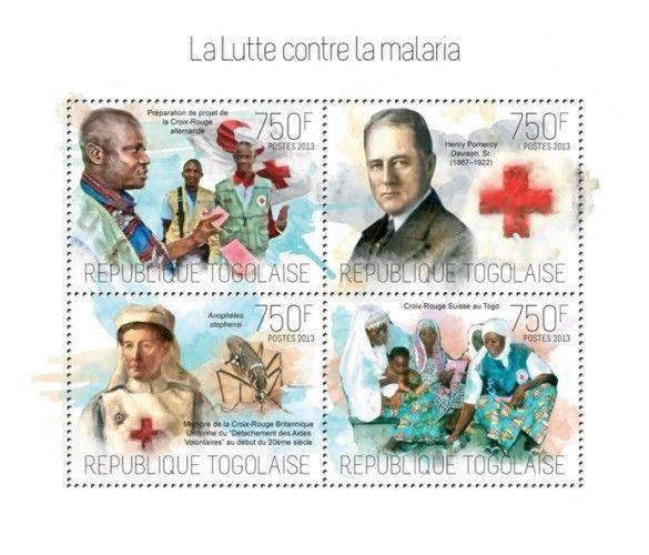 Malaria Medicine Red Cross Rotes Kreuz Henry Dunant Togo MNH stamp set