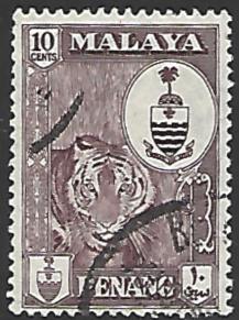Malaya Penang #61 Used Single Stamp