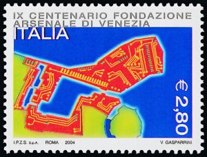 Italy 2631 Venice Dockyards, Map