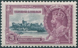 Trinidad & Tobago 1935 24c slate & purple Jubilee SG242 unused