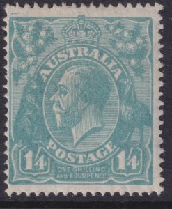 Sc# 76a 1927 Australia 1/ 4 pence KG V MMH perf 14 Wmk 203 CV $125.00
