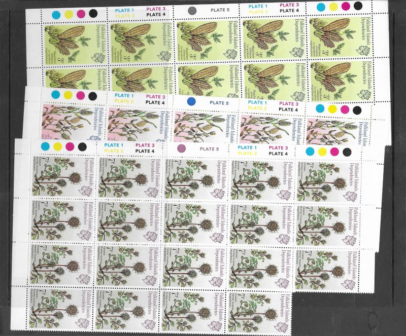 Falkland Is. 1L53-8, 59-61,66-71 MNH sets, vf see desc. 2020 CV $110.80