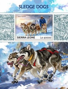 Sierra Leone - 2017 Sledge Dogs - Stamp Souvenir Sheet - SRL17715b