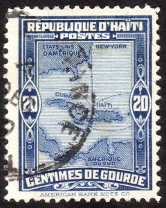 1924, Haiti 20c, Used, Sc 317
