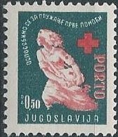 Yugoslavia RAJ3 (mh) 50p Red Cross nurse, dk grn & red (1948)