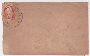 Scott #10 3c  Mar.25 Washington Cover from Platteville Wisconsin to City