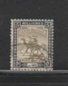 SUDAN #40 1927 5m CAMEL POST F-VF USED b