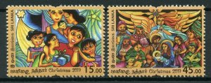 Sri Lanka Christmas Stamps 2019 MNH Nativity Angels Baby Jesus Mary 2v Set