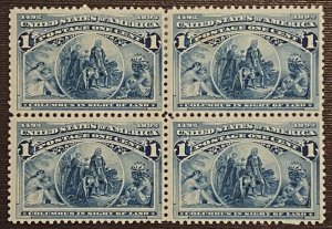 US Stamps-SC# 230 - Block Of 4 - 3 MH & 1NH - CV $74.50