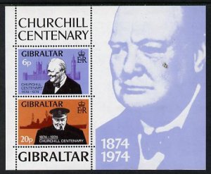GIBRALTAR - 1974 - Churchill, Birth  Centenary -Perf Min Sheet-Mint Never Hinged