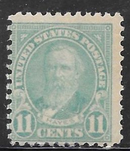 USA 563: 11c Hayes, MNH, AVG