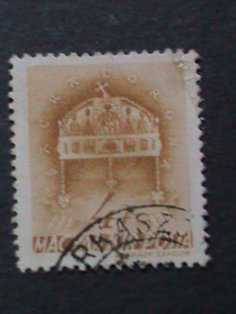​HUNGARY-1939 OVER 83 YEARS-VERY OLD-CROWN OF ST. STEPHEN USE STAMPS VERY FINE