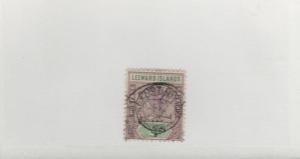 Leeward Islands SC #9 used stamp F-VF 