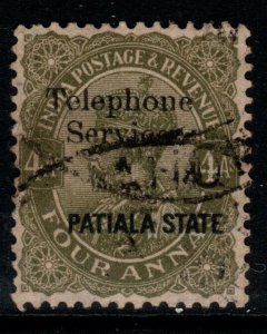 INDIA-PATIALA SGOT23 1935 4a SAGE-GREEN USED